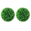 Artificial Boxwood Balls with LED Lights 2 pcs Green 38 cm