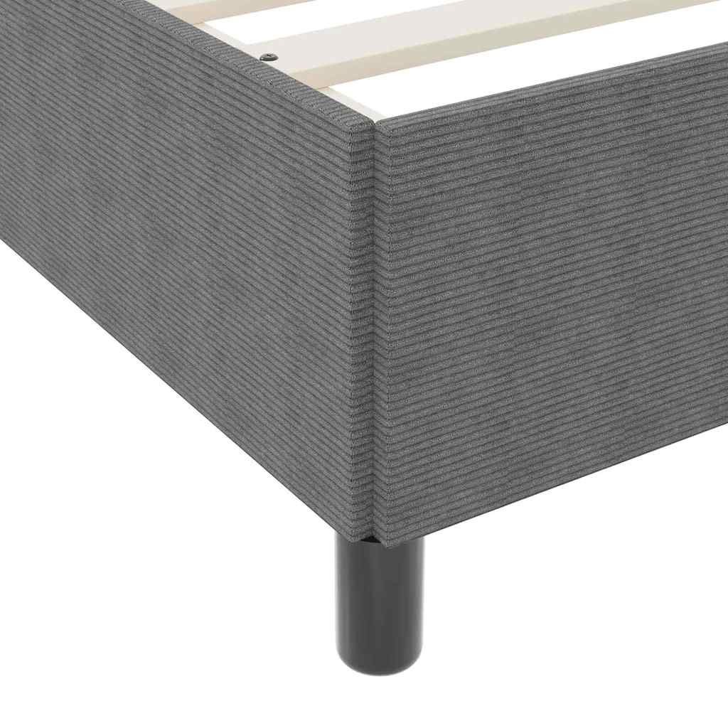 Bed Frame Light grey 80 x 200 cm Corduroy fabric
