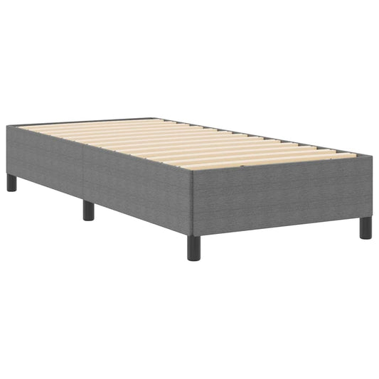 Bed Frame Light grey 80 x 200 cm Corduroy fabric