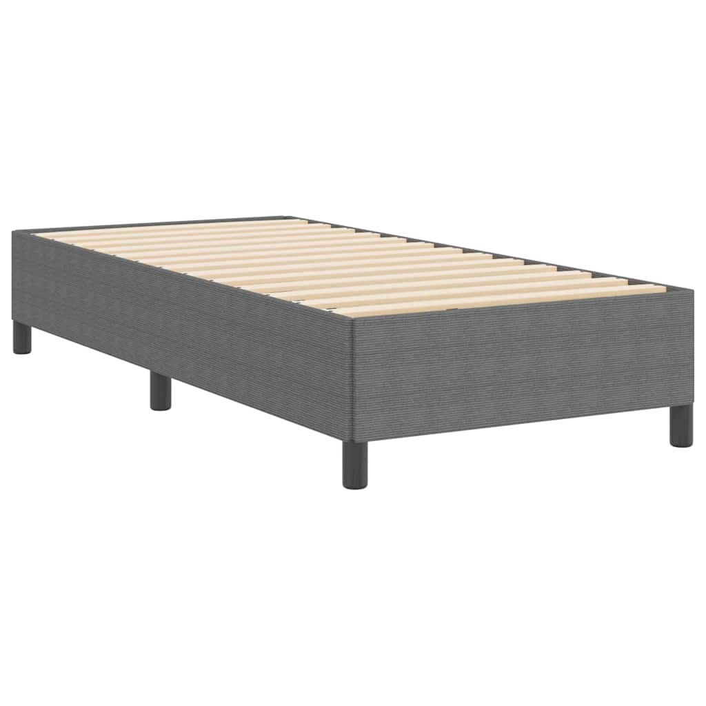 Bed Frame Light grey 80 x 200 cm Corduroy fabric