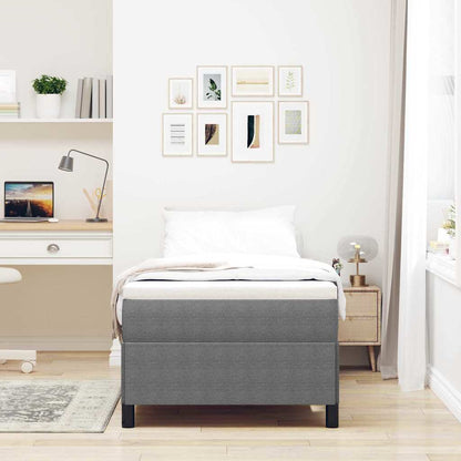 Bed Frame Light grey 90 x 190 cm Corduroy fabric