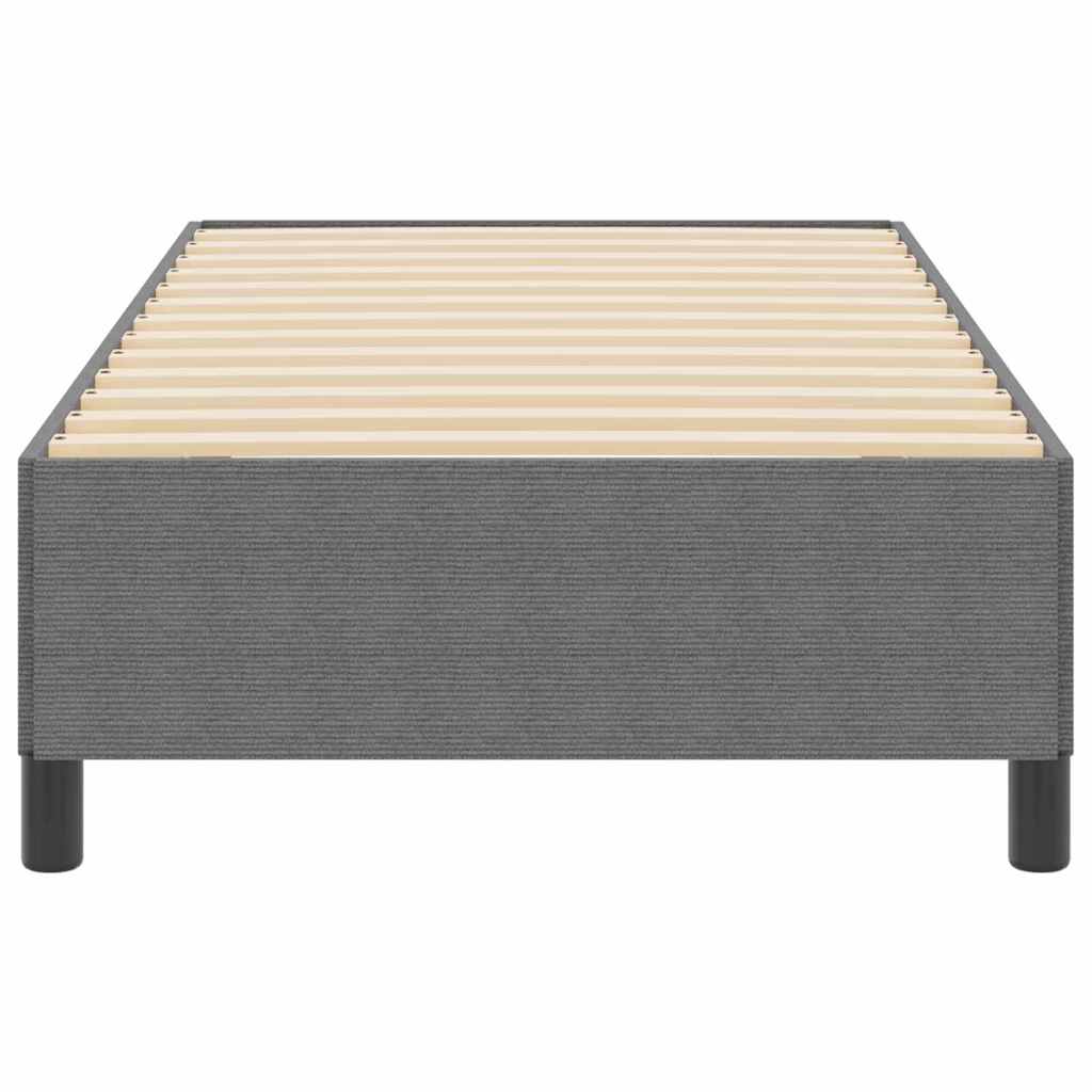 Bed Frame Light grey 90 x 190 cm Corduroy fabric