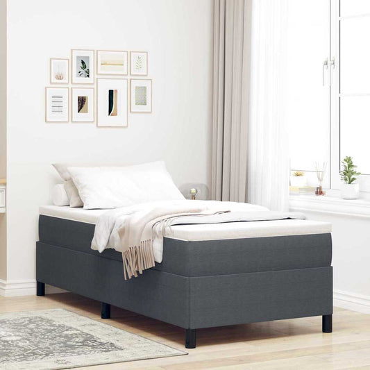 Bed Frame Dark grey 100 x 200 cm Corduroy fabric