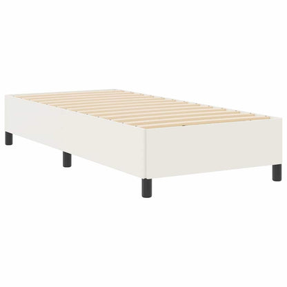 Bed Frame Cream 100 x 200 cm Corduroy fabric
