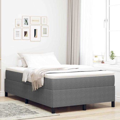 Bed Frame Light grey 120 x 190 cm Corduroy fabric