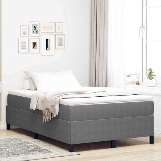 Bed Frame Light grey 120 x 190 cm Corduroy fabric