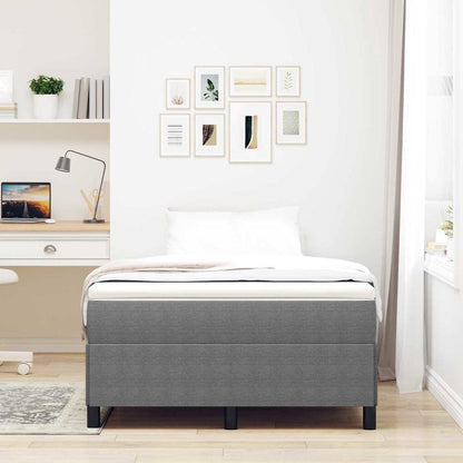 Bed Frame Light grey 120 x 190 cm Corduroy fabric
