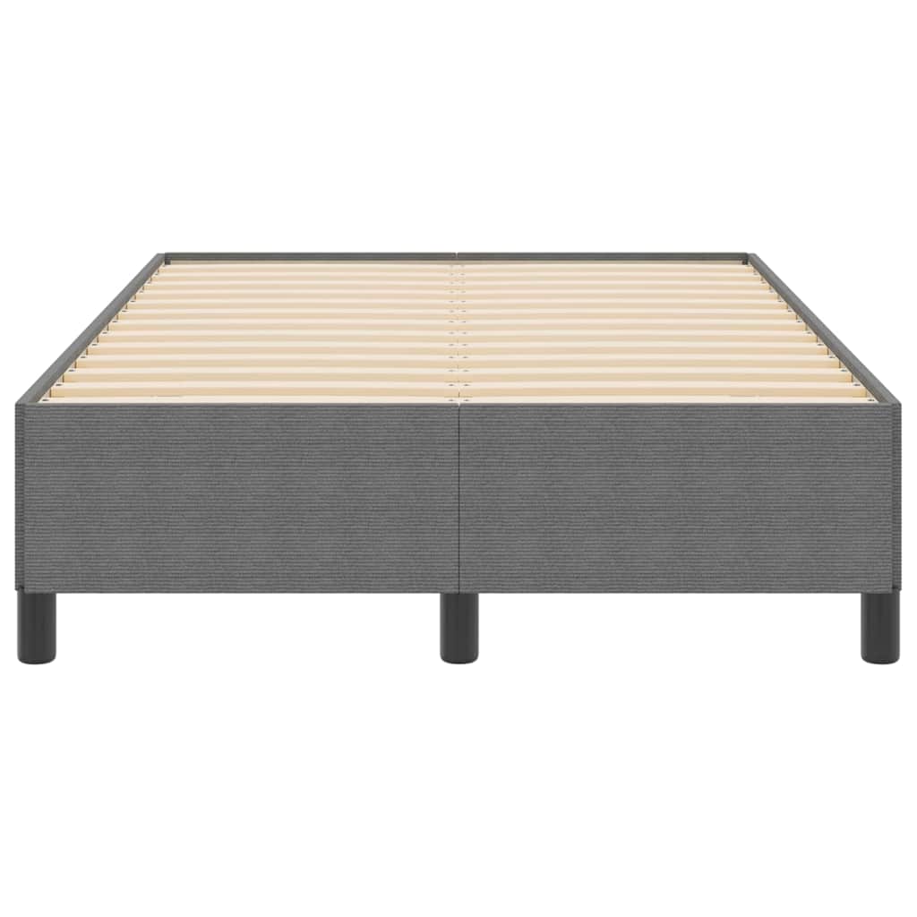 Bed Frame Light grey 120 x 190 cm Corduroy fabric