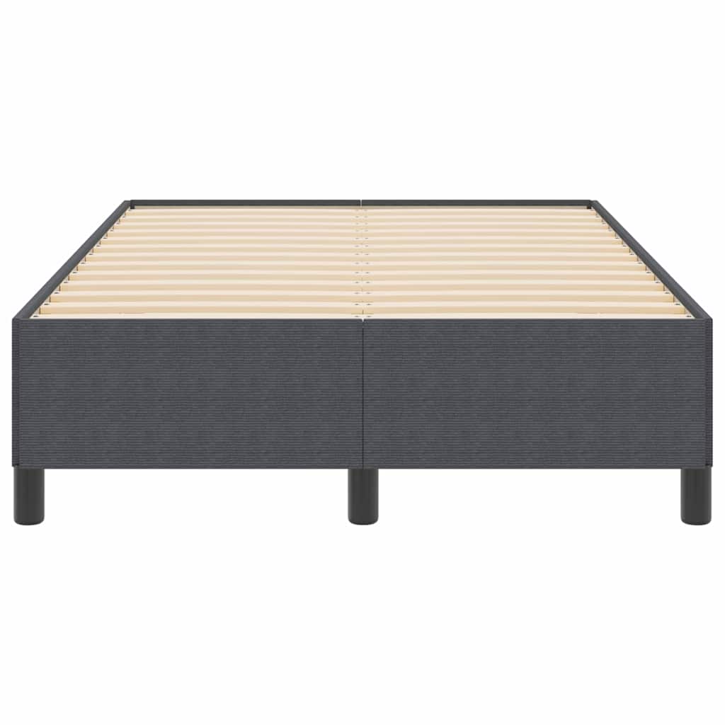 Bed Frame Dark grey 120 x 190 cm Corduroy fabric