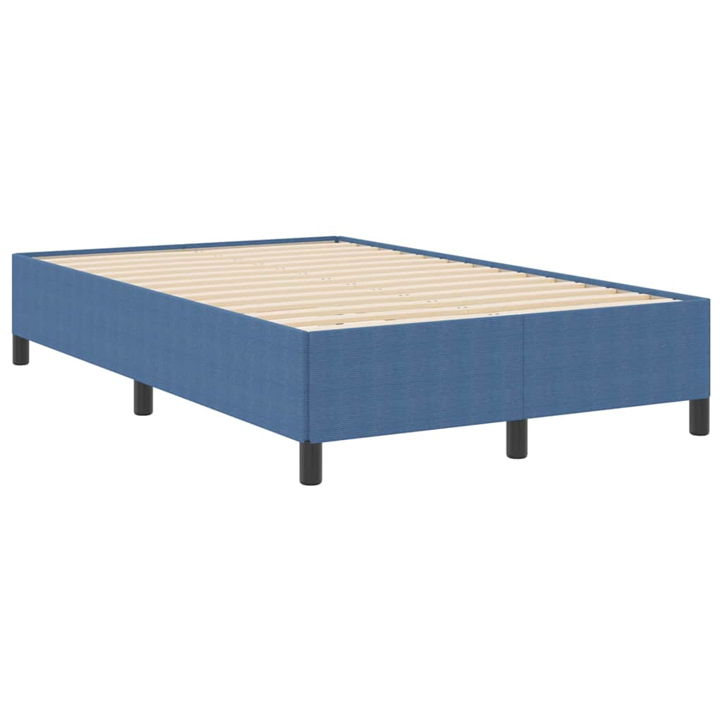 Bed Frame Blue 120 x 190 cm Corduroy fabric