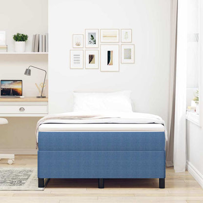 Bed Frame Blue 120 x 200 cm Corduroy fabric