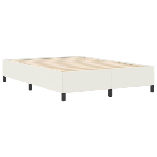 Bed Frame Cream 140 x 190 cm Corduroy fabric