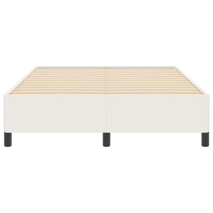 Bed Frame Cream 140 x 190 cm Corduroy fabric