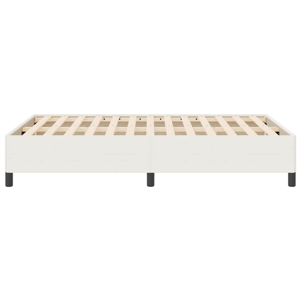 Bed Frame Cream 140 x 190 cm Corduroy fabric