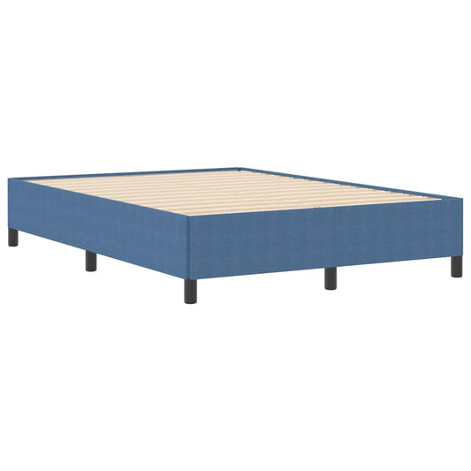Bed Frame Blue 140 x 190 cm Corduroy fabric