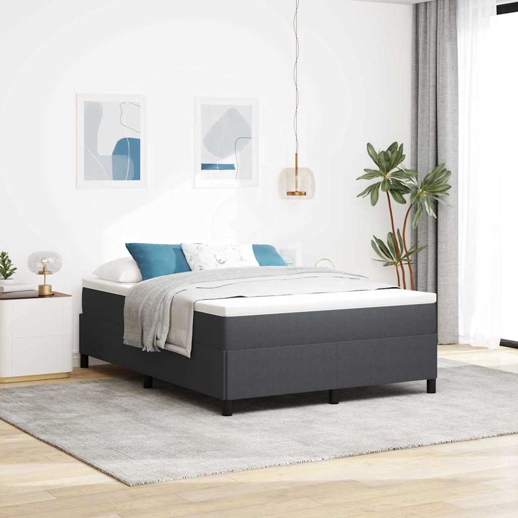 Bed Frame Dark grey 140 x 200 cm Corduroy fabric