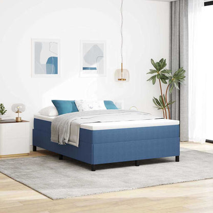 Bed Frame Blue 140 x 200 cm Corduroy fabric