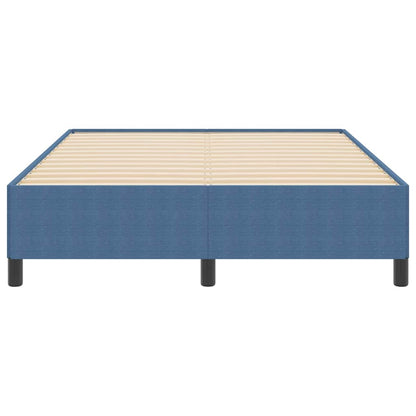 Bed Frame Blue 140 x 200 cm Corduroy fabric