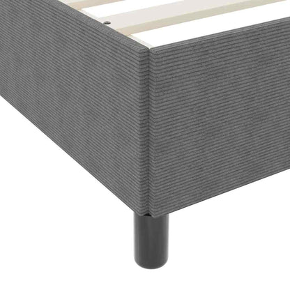 Bed Frame Light grey 180 x 200 cm Corduroy fabric