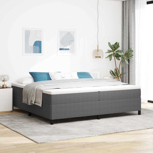 Bed Frame Light grey 200 x 200 cm Corduroy fabric