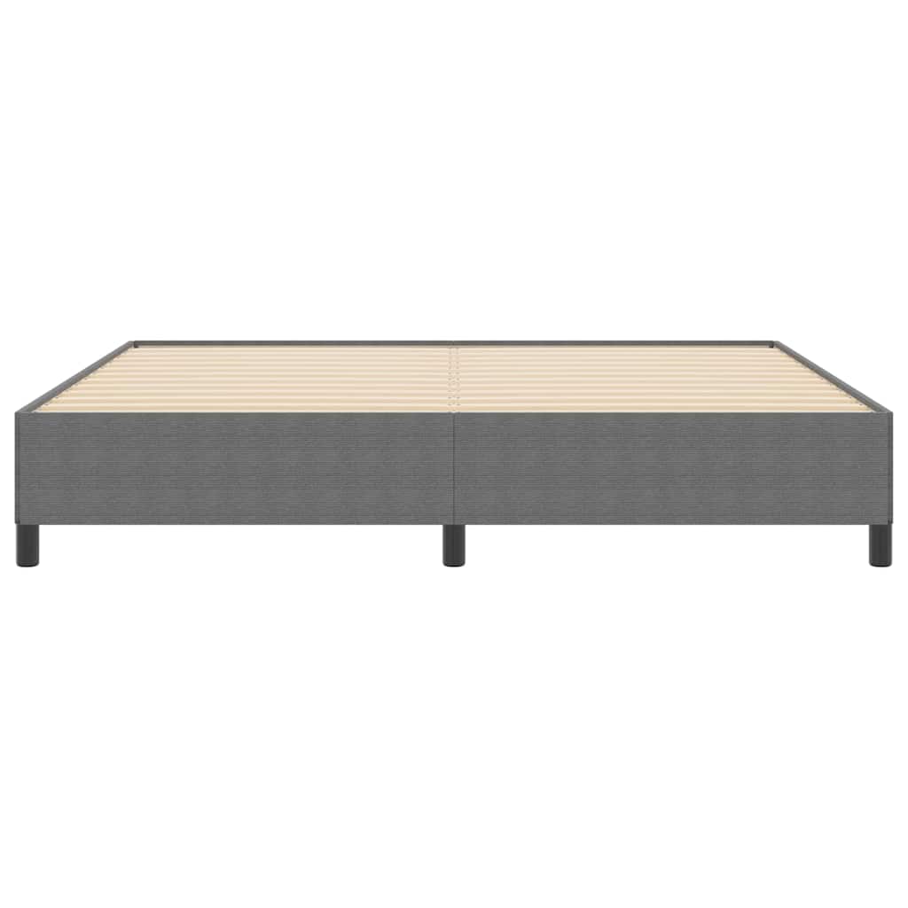 Bed Frame Light grey 200 x 200 cm Corduroy fabric