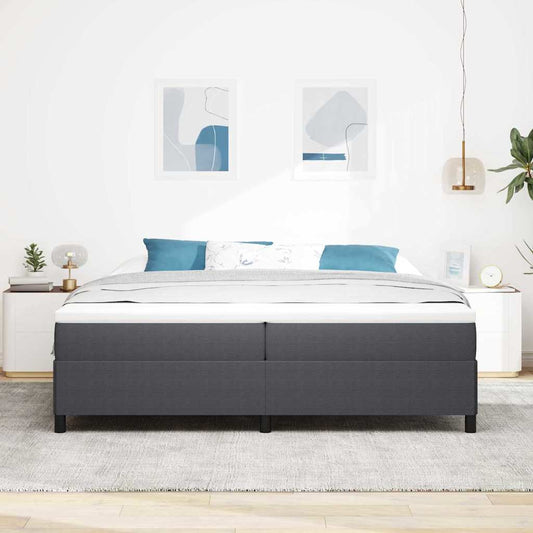 Bed Frame Dark grey 200 x 200 cm Corduroy fabric
