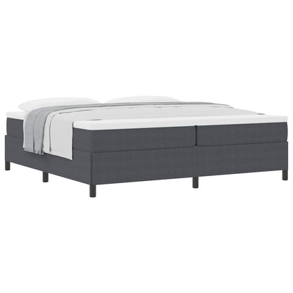 Bed Frame Dark grey 200 x 200 cm Corduroy fabric