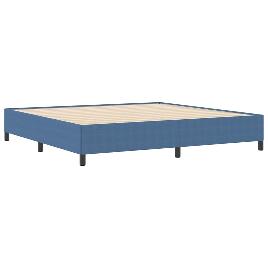Bed Frame Blue 200 x 200 cm Corduroy fabric