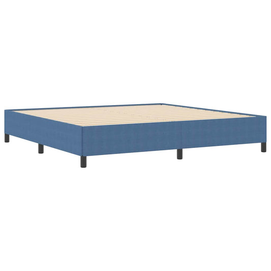 Bed Frame Blue 200 x 200 cm Corduroy fabric