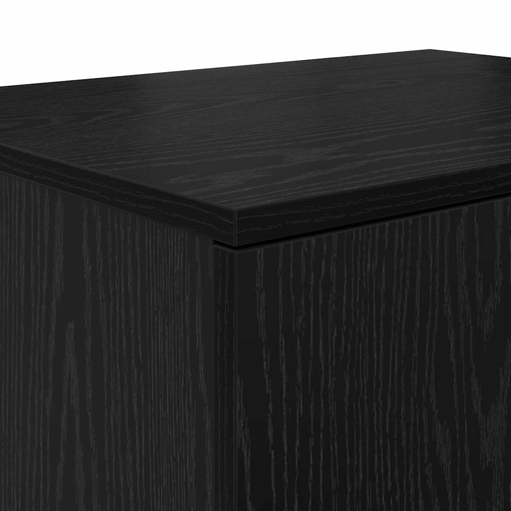 Storage Cabinet 2 pcs Black Oak 127 x 41 x 40 cm