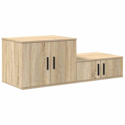 Storage Cabinet 2 pcs Sonoma Oak 127 x 41 x 40 cm
