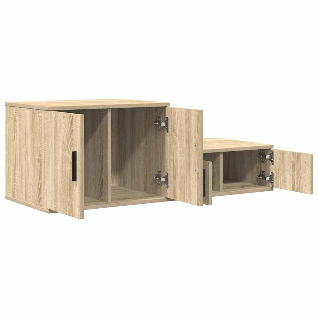 Storage Cabinet 2 pcs Sonoma Oak 127 x 41 x 40 cm