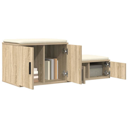 Storage Cabinet 2 pcs Sonoma Oak 127 x 41 x 40 cm