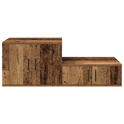 Storage Cabinet 2 pcs Old Wood 118 x 41 x 40 cm Engineered Wood
