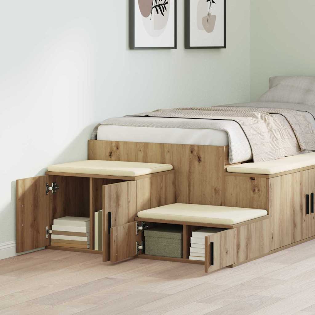 Storage Cabinet 2 pcs Artisan Oak 118 x 41 x 40 cm