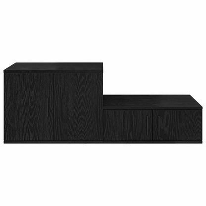 Storage Cabinet 2 pcs Black Oak 108 x 41 x 40 cm