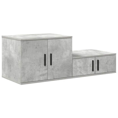 Storage Cabinet 2 pcs Concrete Grey 108 x 41 x 40 cm