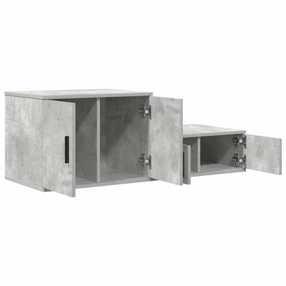 Storage Cabinet 2 pcs Concrete Grey 108 x 41 x 40 cm