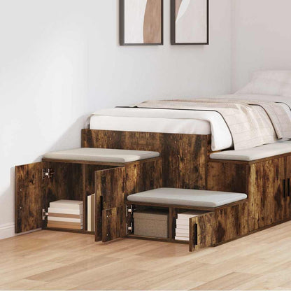 Storage Cabinet 2 pcs Smoked Oak 108 x 41 x 40 cm