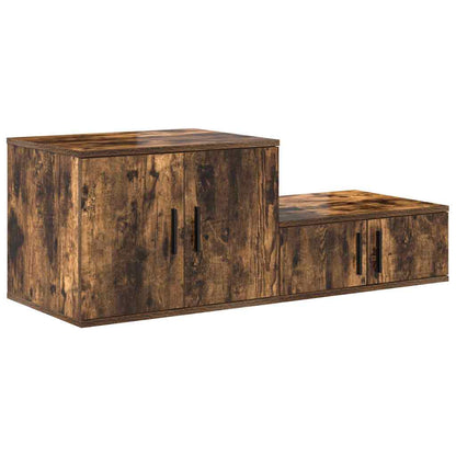 Storage Cabinet 2 pcs Smoked Oak 108 x 41 x 40 cm