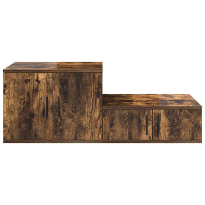 Storage Cabinet 2 pcs Smoked Oak 108 x 41 x 40 cm