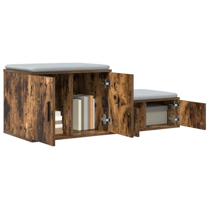 Storage Cabinet 2 pcs Smoked Oak 108 x 41 x 40 cm