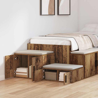 Storage Cabinet 2 pcs Old Wood 108 x 41 x 40 cm Engineered Wood