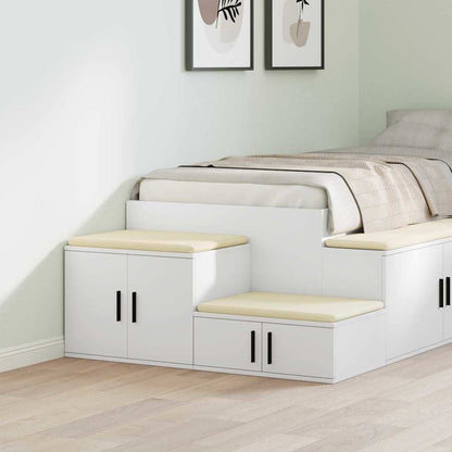Storage Cabinet 2 pcs White 103 x 41 x 40 cm Engineered Wood