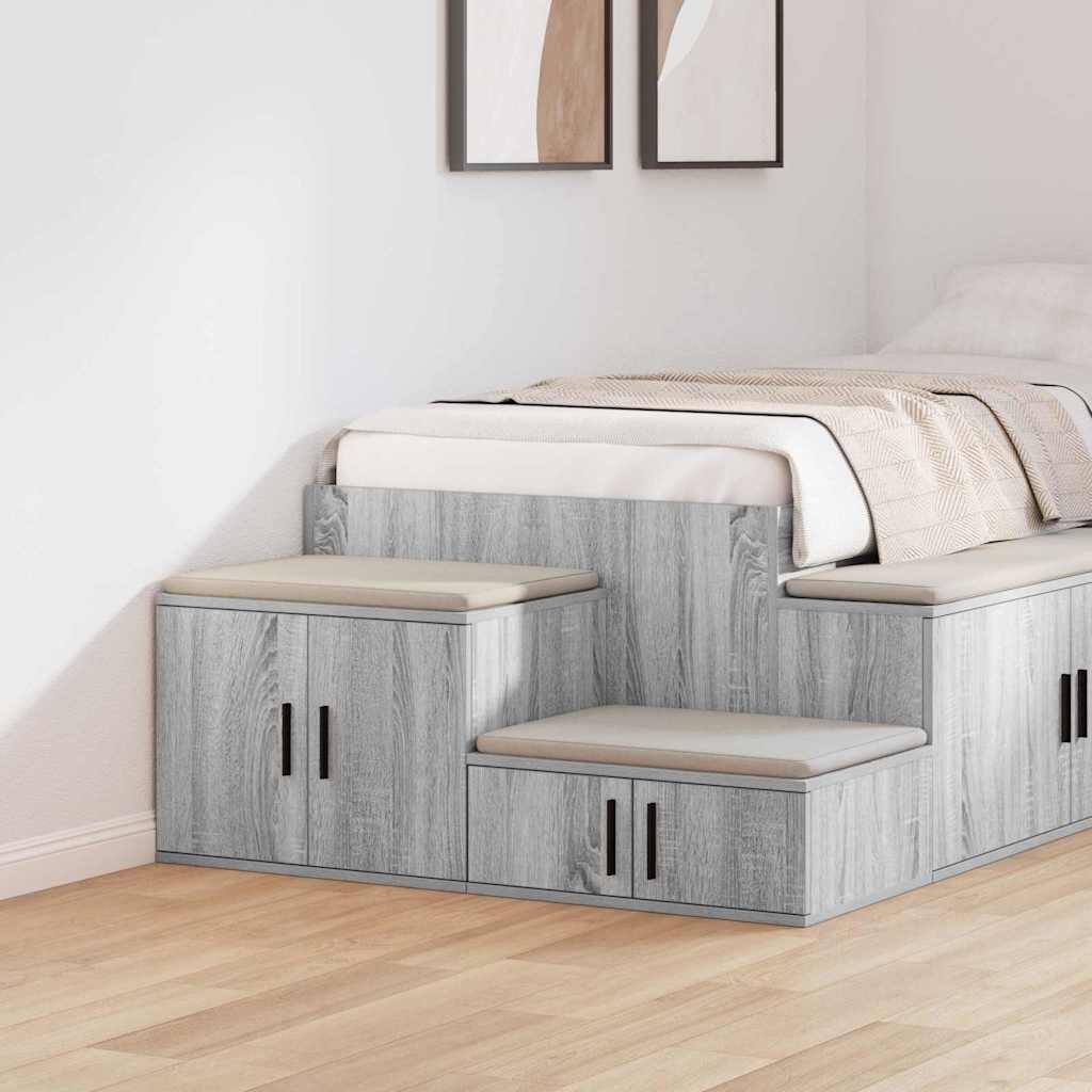 Storage Cabinet 2 pcs Grey Sonoma 103 x 41 x 40 cm