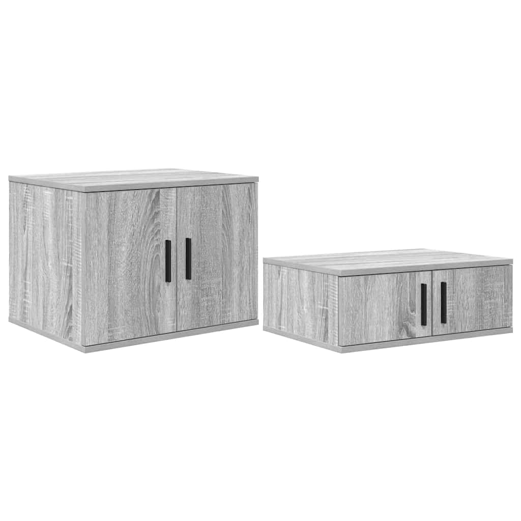 Storage Cabinet 2 pcs Grey Sonoma 103 x 41 x 40 cm