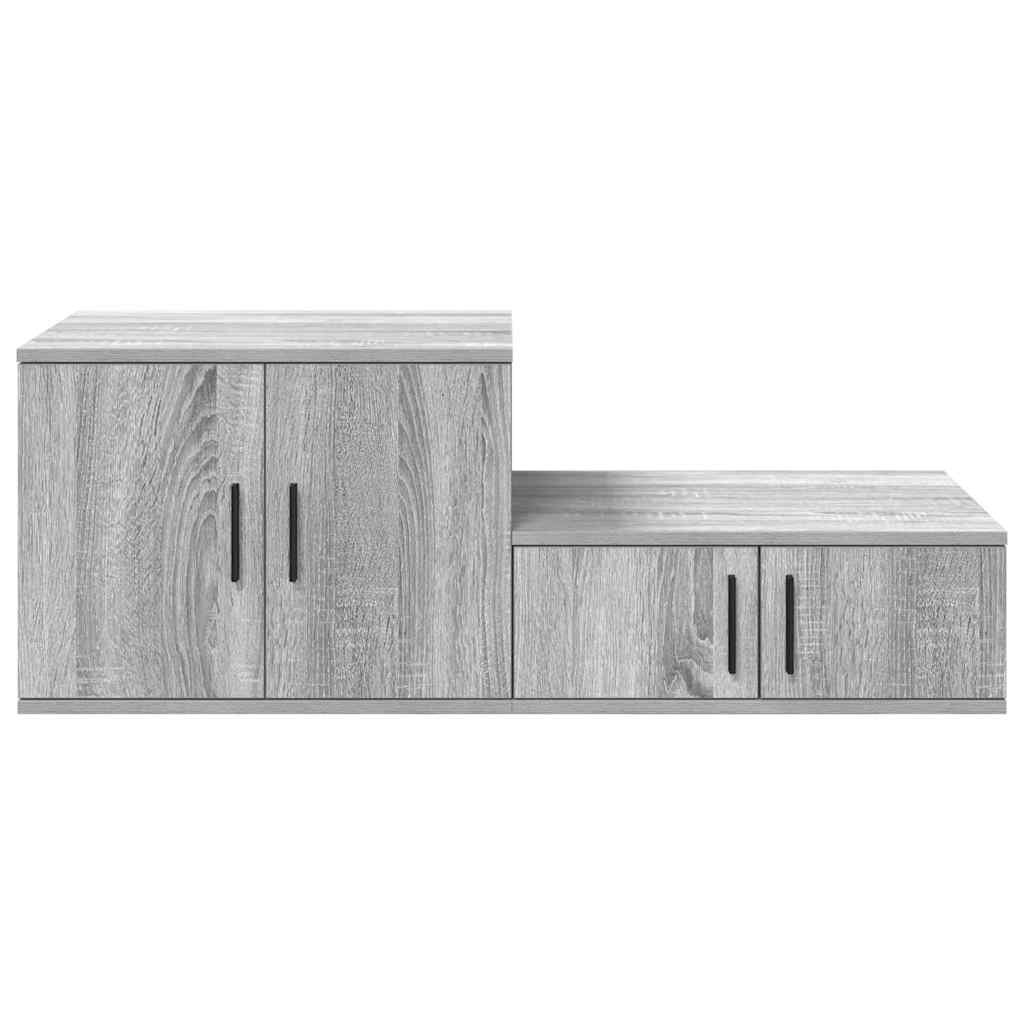 Storage Cabinet 2 pcs Grey Sonoma 103 x 41 x 40 cm