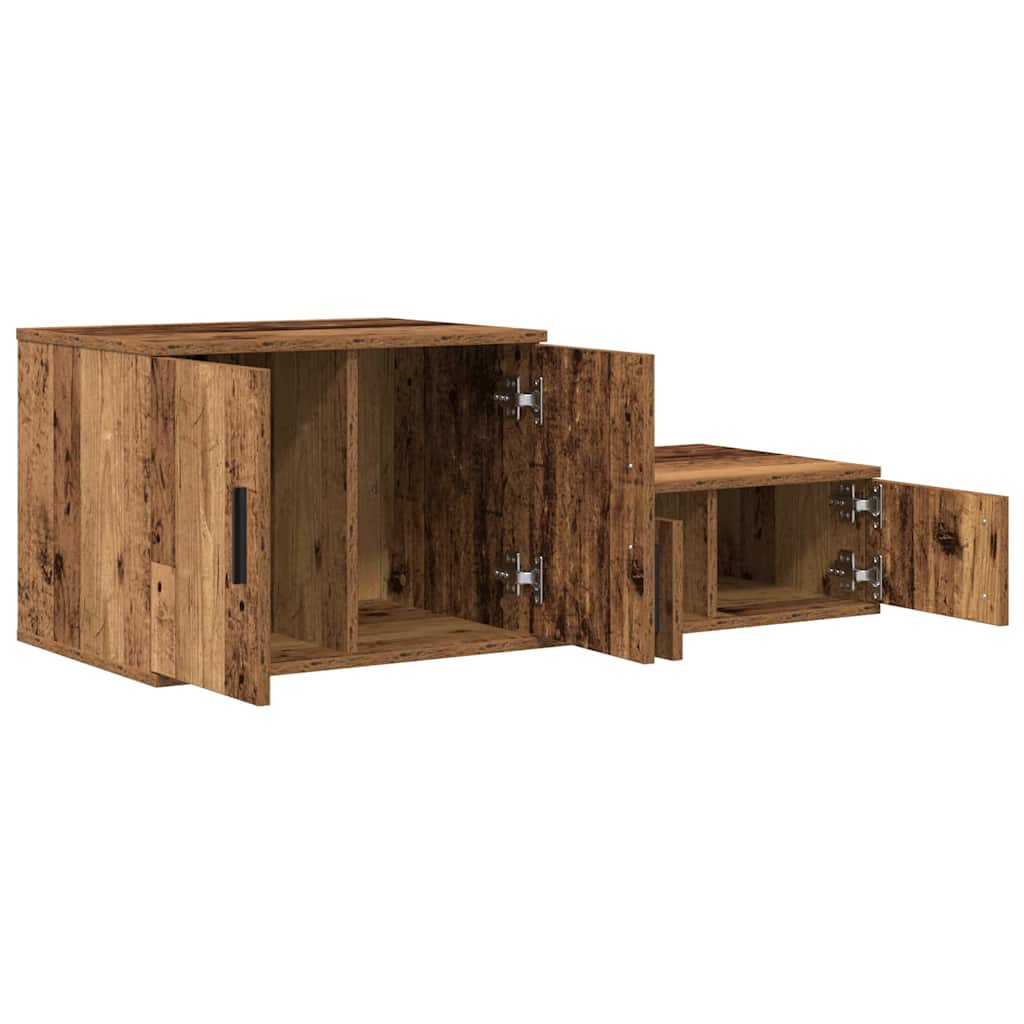 Storage Cabinet 2 pcs Old Wood 103 x 41 x 40 cm Engineered Wood