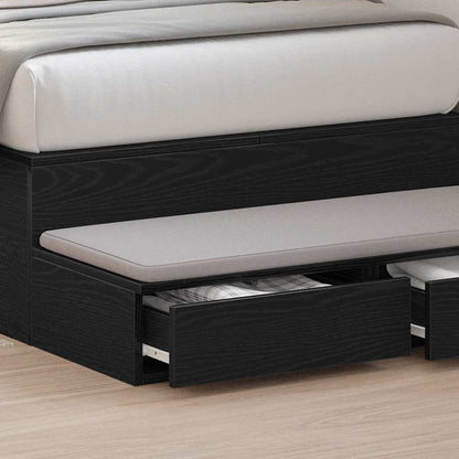 Bed Drawers Black Oak 100 x 36.5 x 16.5 cm Engineered Wood