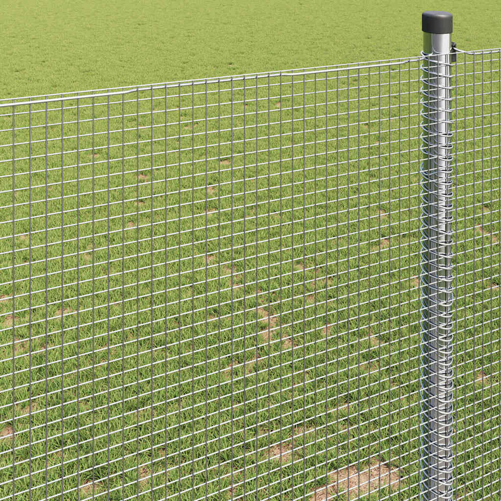Welded Wire Fence 1000 x 40 cm Silver